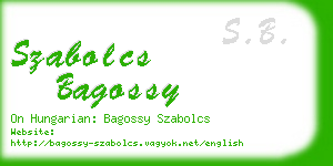 szabolcs bagossy business card